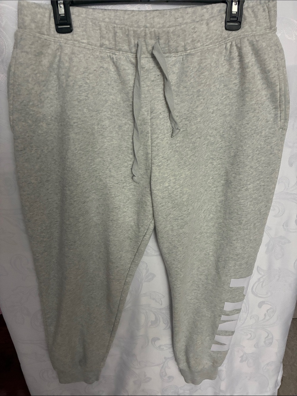 PINK Victoria's Secret Women’s Sweatpants Heather Gray Joggers with Drawstring